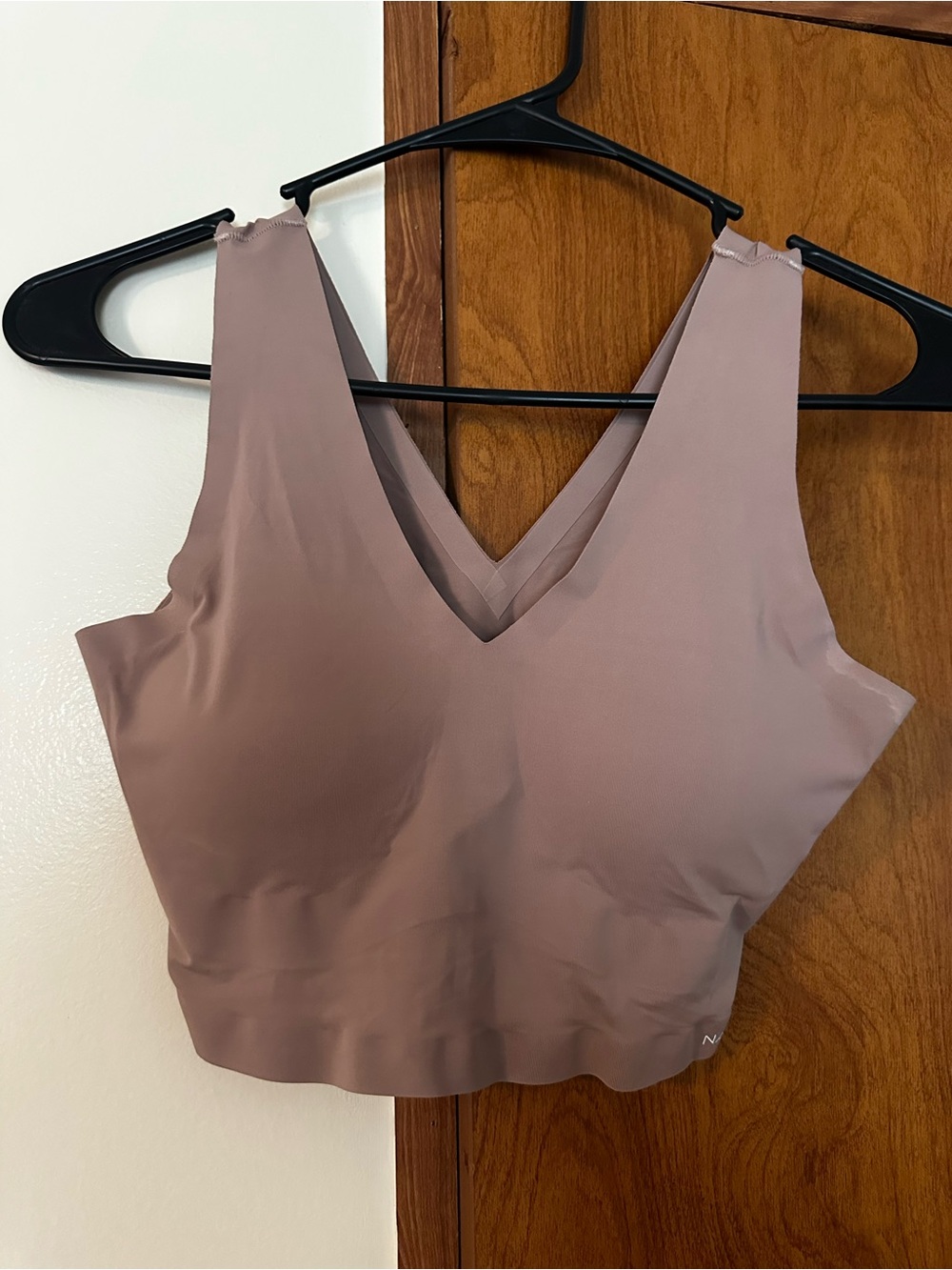 Nautica Mauve V-Neck Seamless Crop Bralette